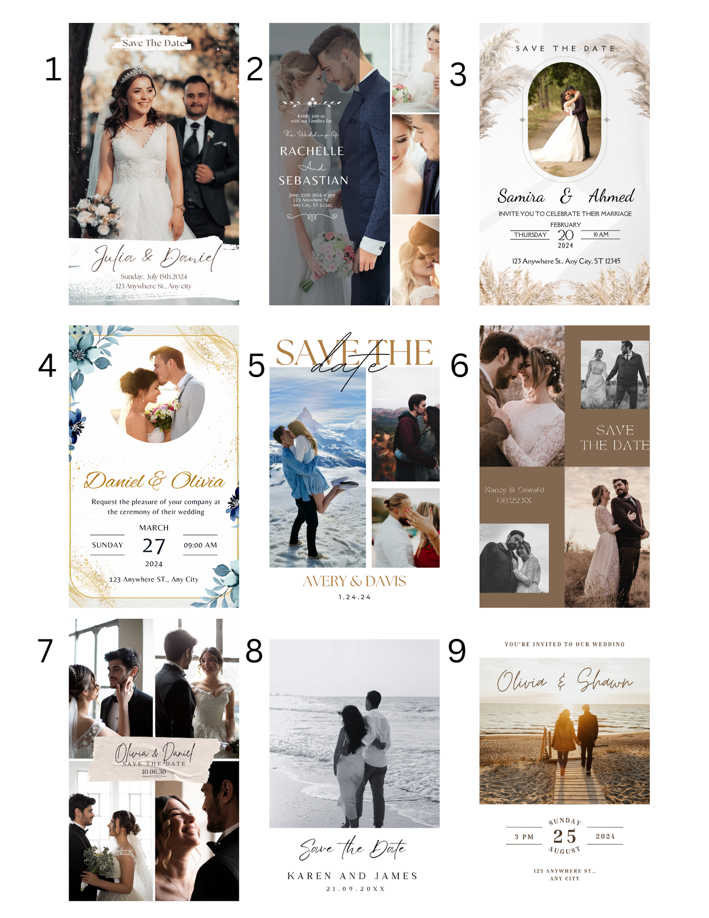 Save The Date Wedding Magnets - Fully Customizable