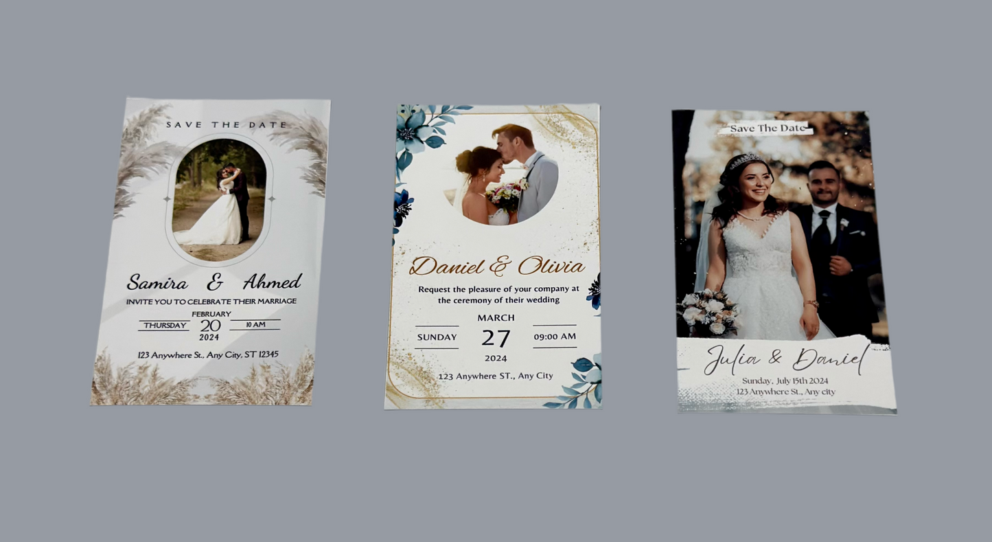 Save The Date Wedding Magnets - Fully Customizable