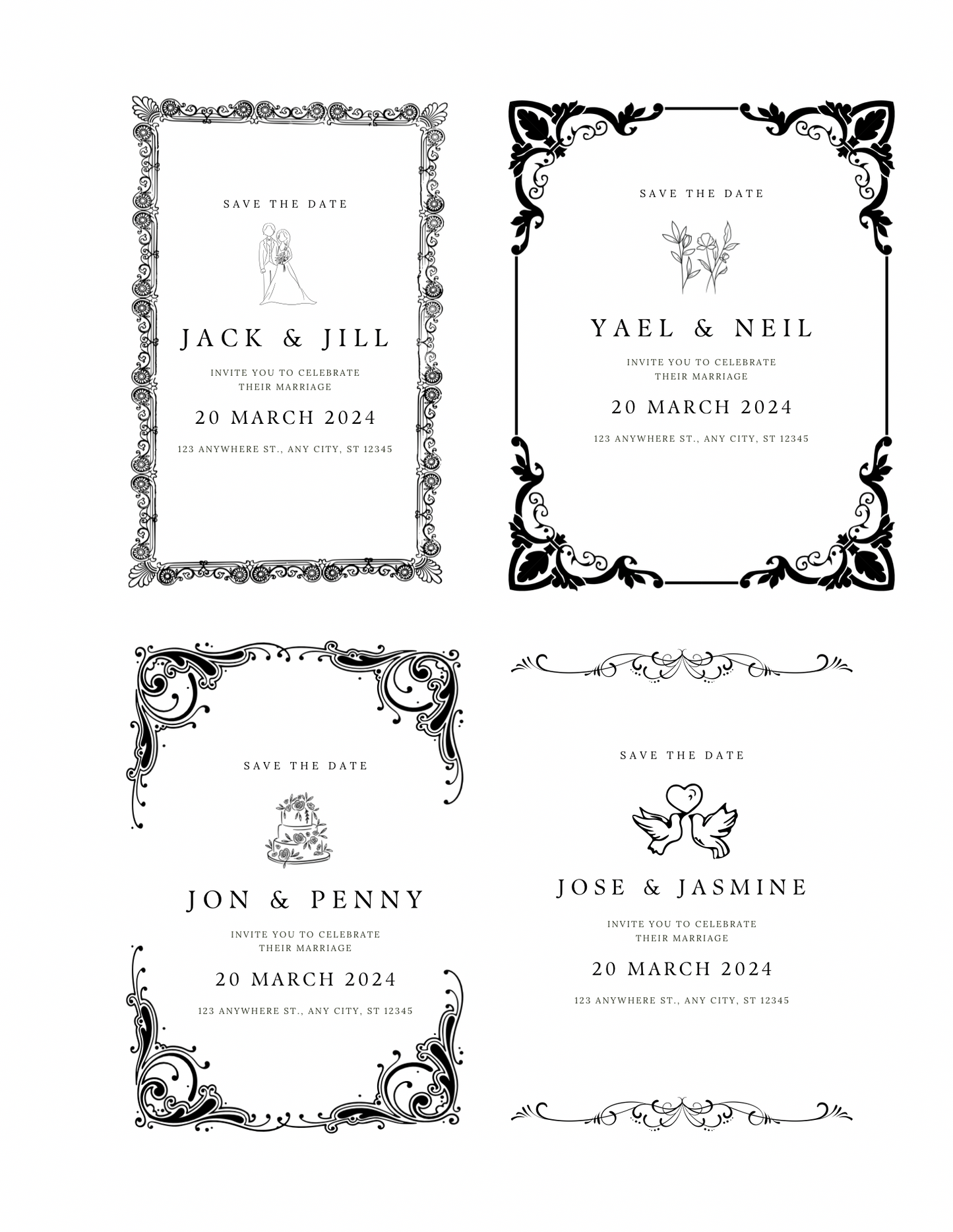 Save The Date Wedding Magnets - Fully Customizable