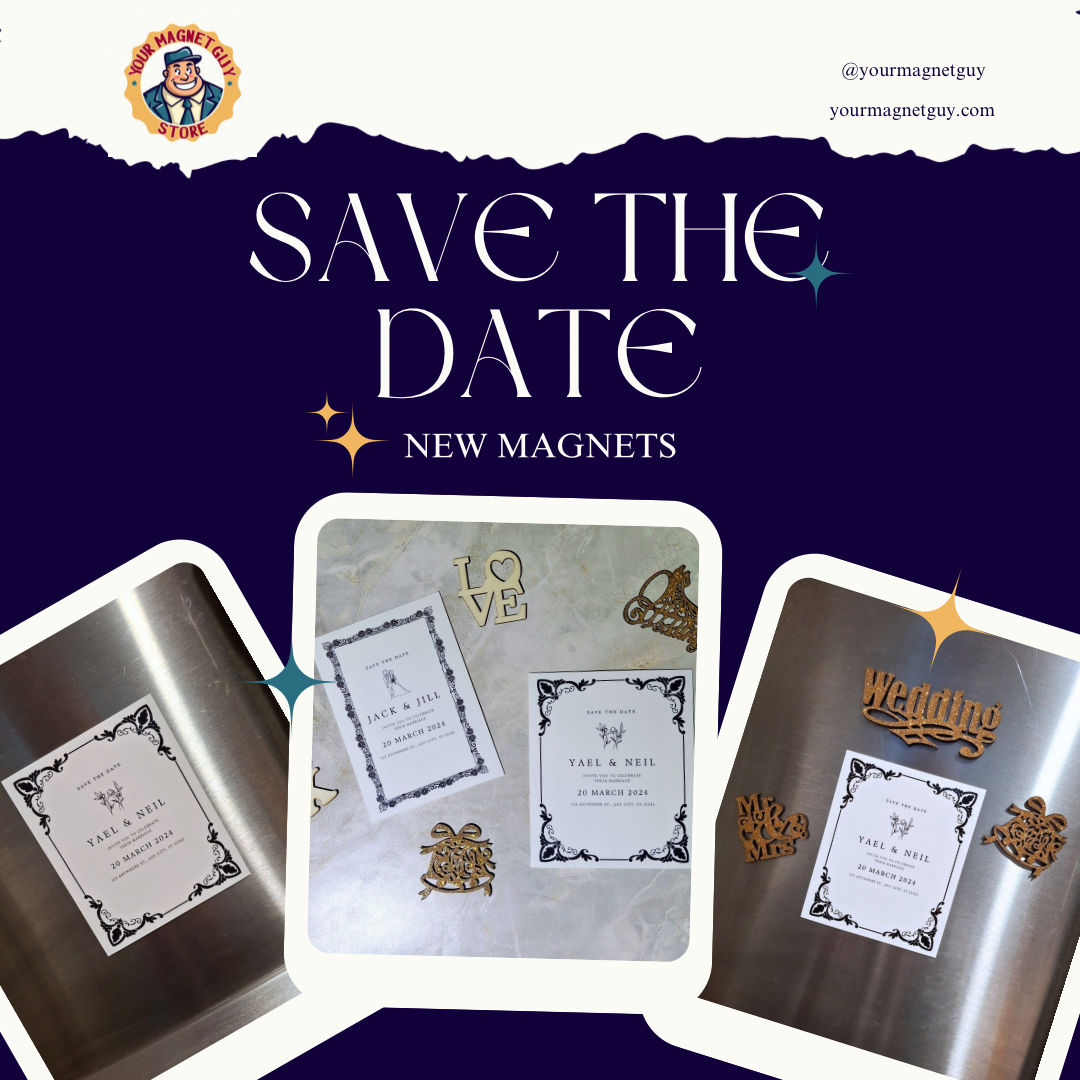 Save The Date Wedding Magnets - Fully Customizable