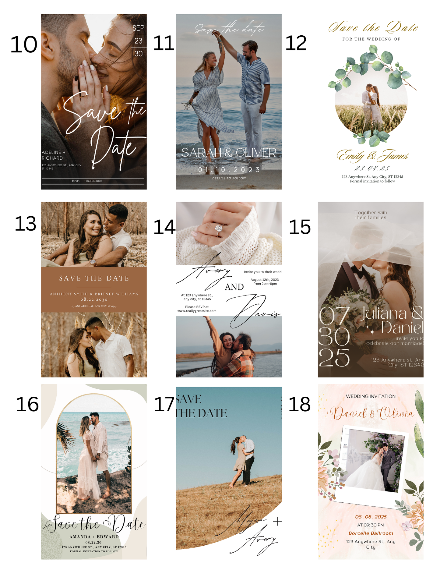 Save The Date Wedding Magnets  -  Fully Customizable