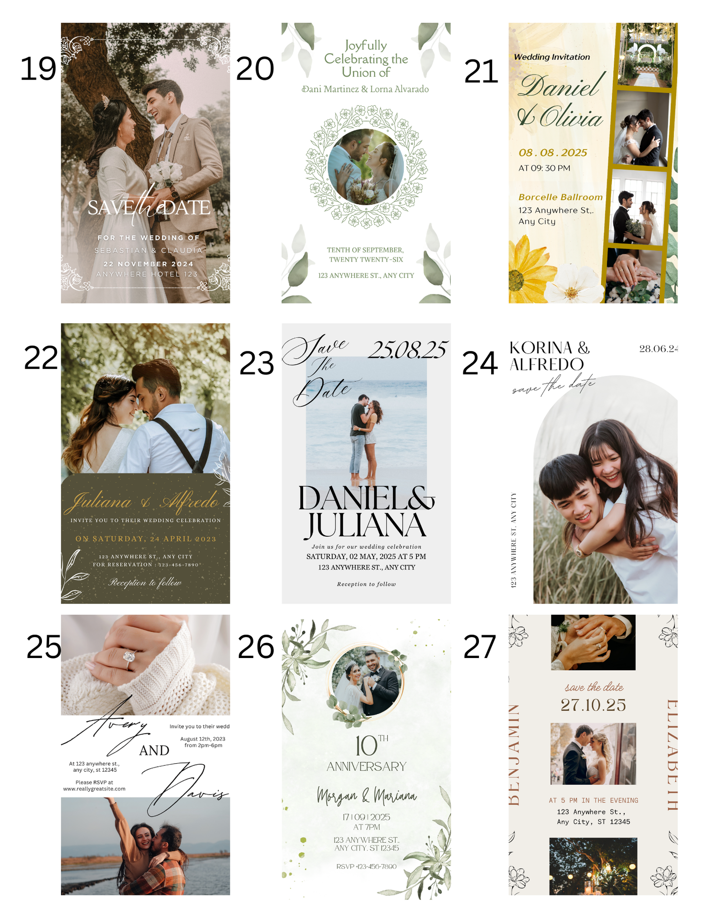 Save The Date Wedding Magnets  -  Fully Customizable